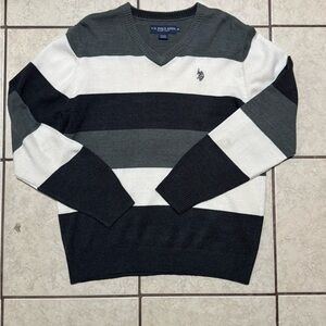 U.S. Polo Assn. Men's V-Neck Sweater - Black, Gray, White